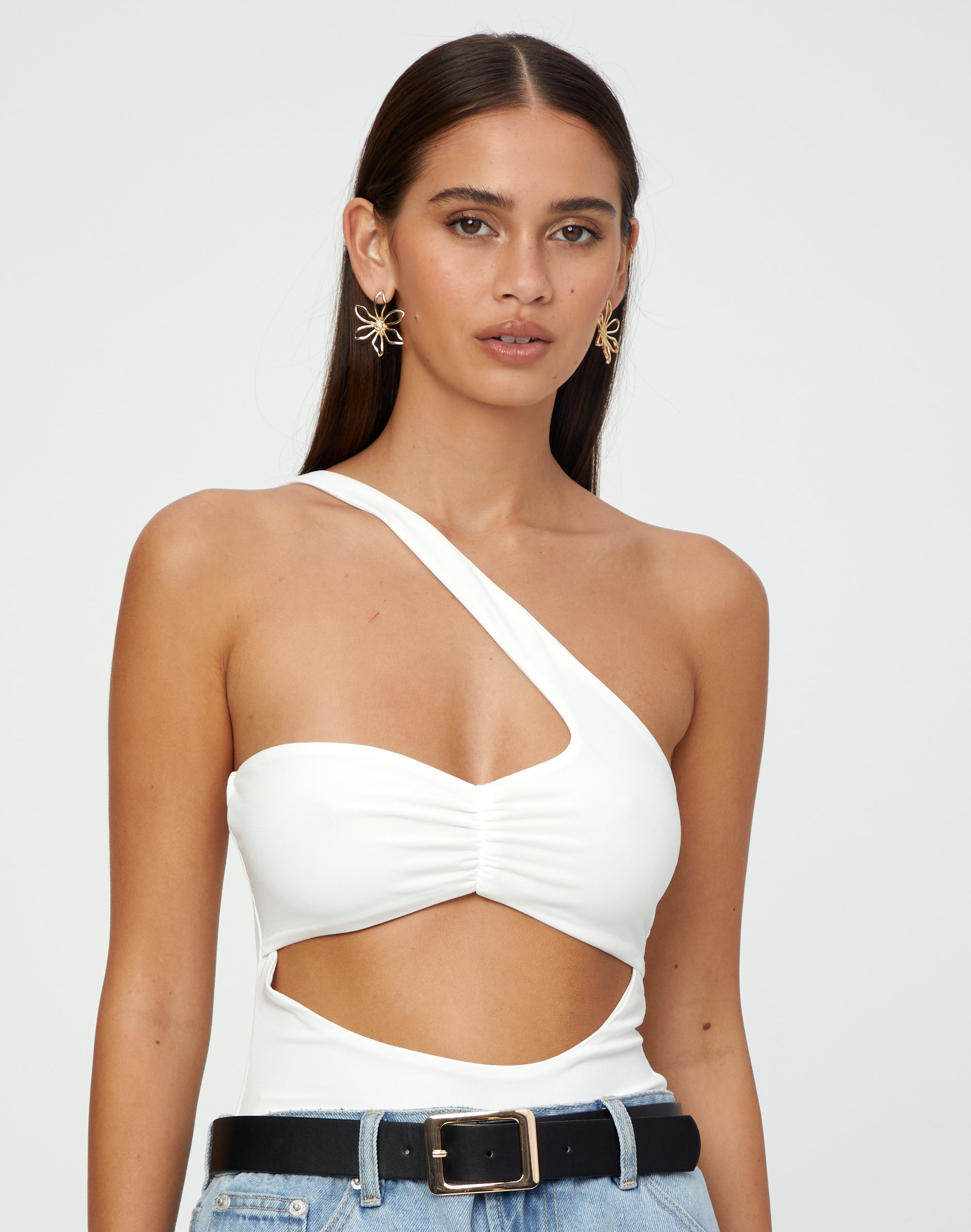 Strapless Cut Out Bodysuit
