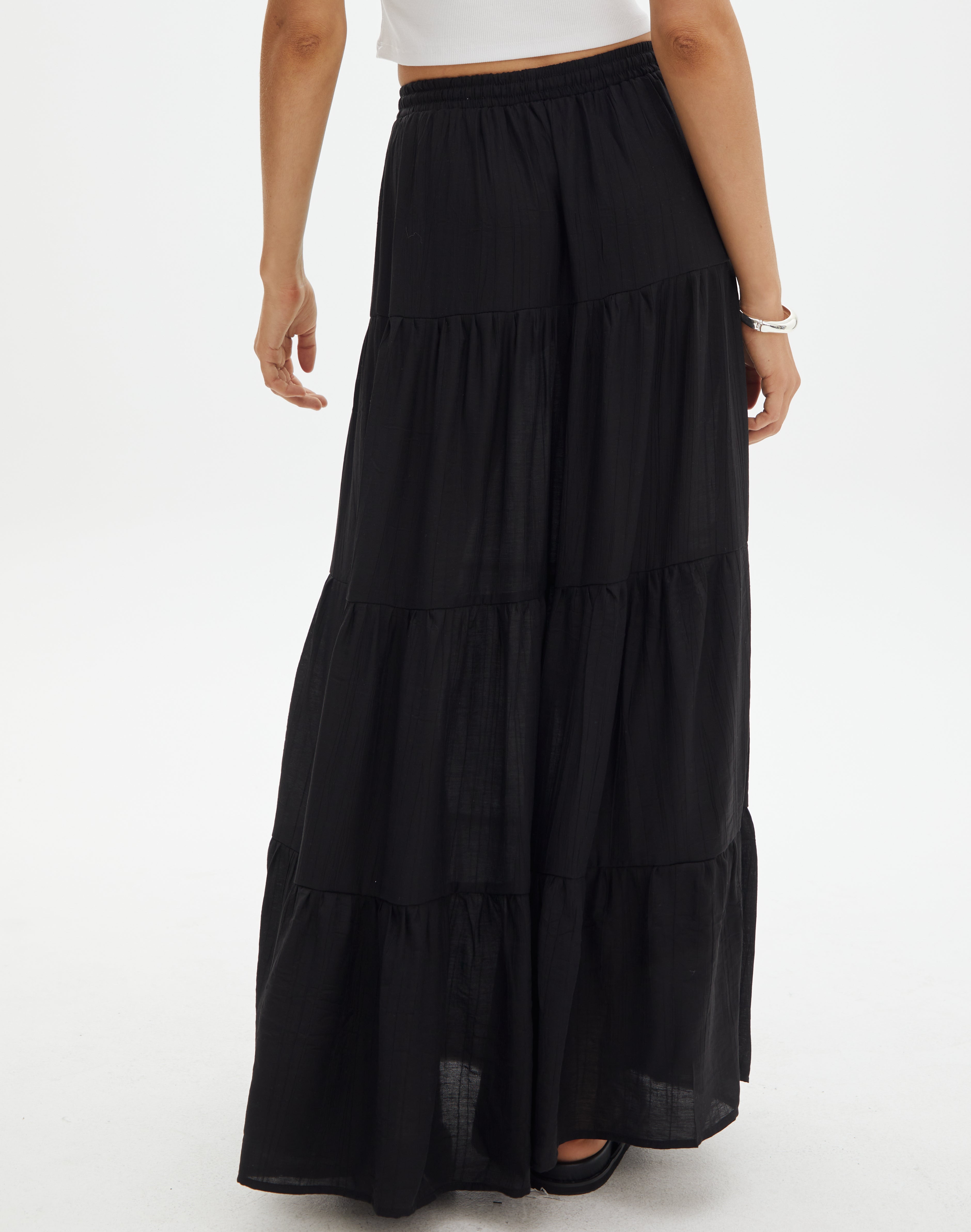 Casual tiered hotsell maxi skirt