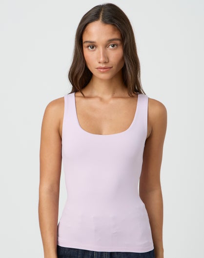 Scoop Neck Supersoft Tank in Dusty Lavender | Glassons US