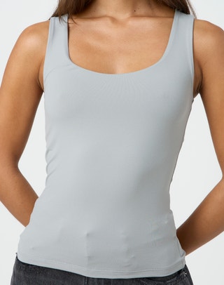 Scoop Neck Supersoft Tank in Like A Moss