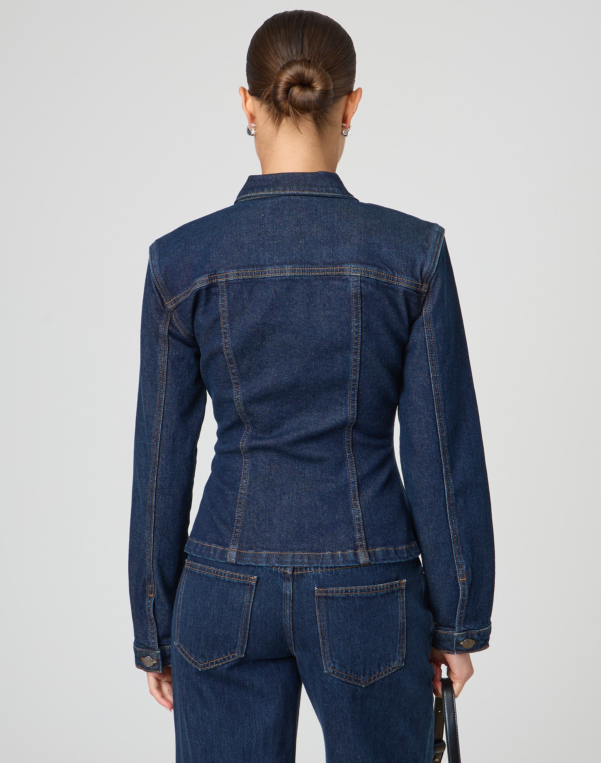 Tailored Waist Denim Jacket in Indigo Jones Glassons AU