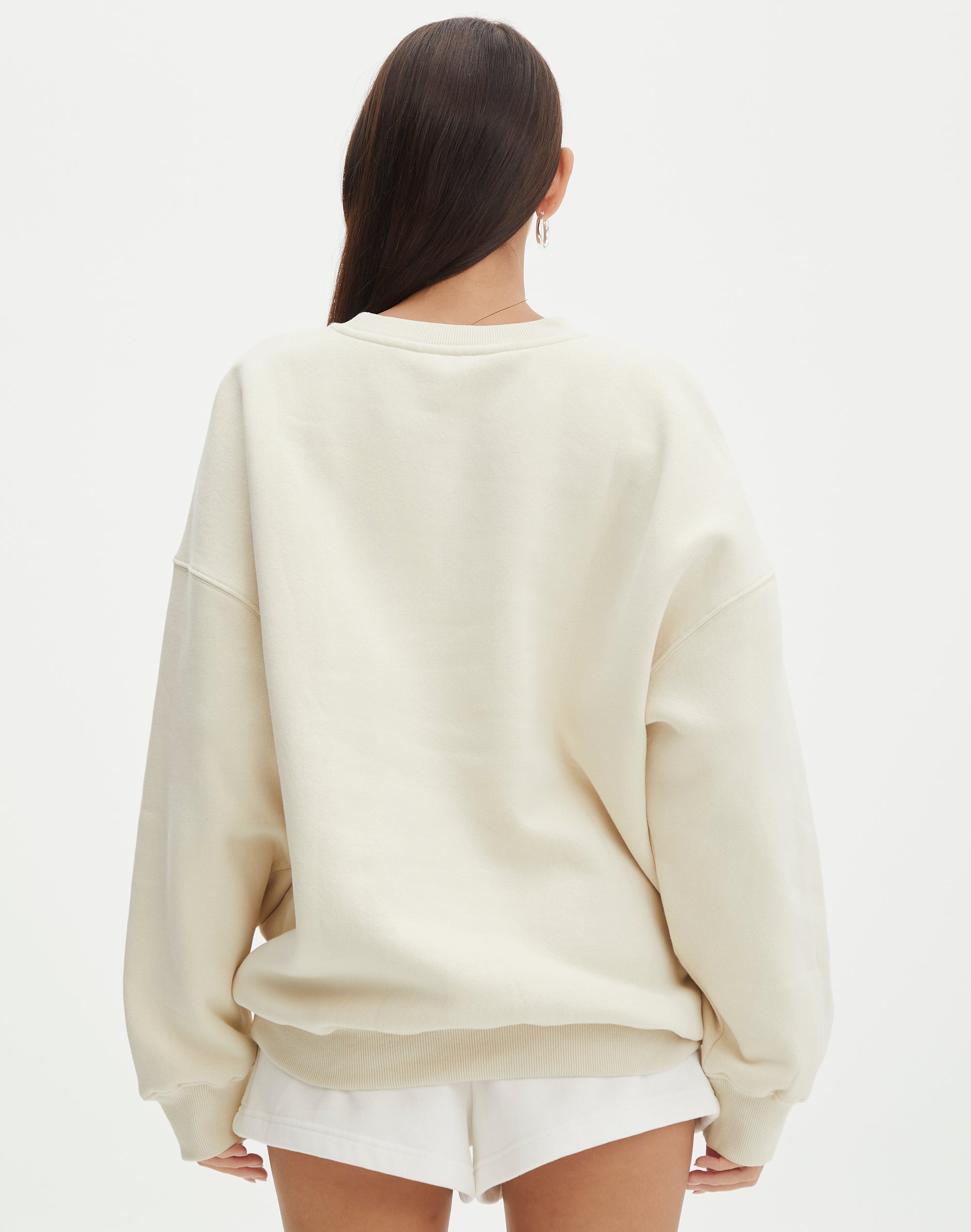 Oversized Crew Neck Jumper in Keep Scrolling Glassons