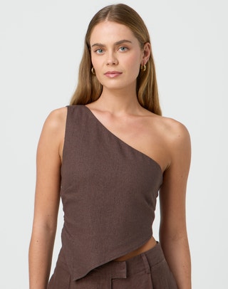 One Shoulder Tops, Womens One Sleeve Tops