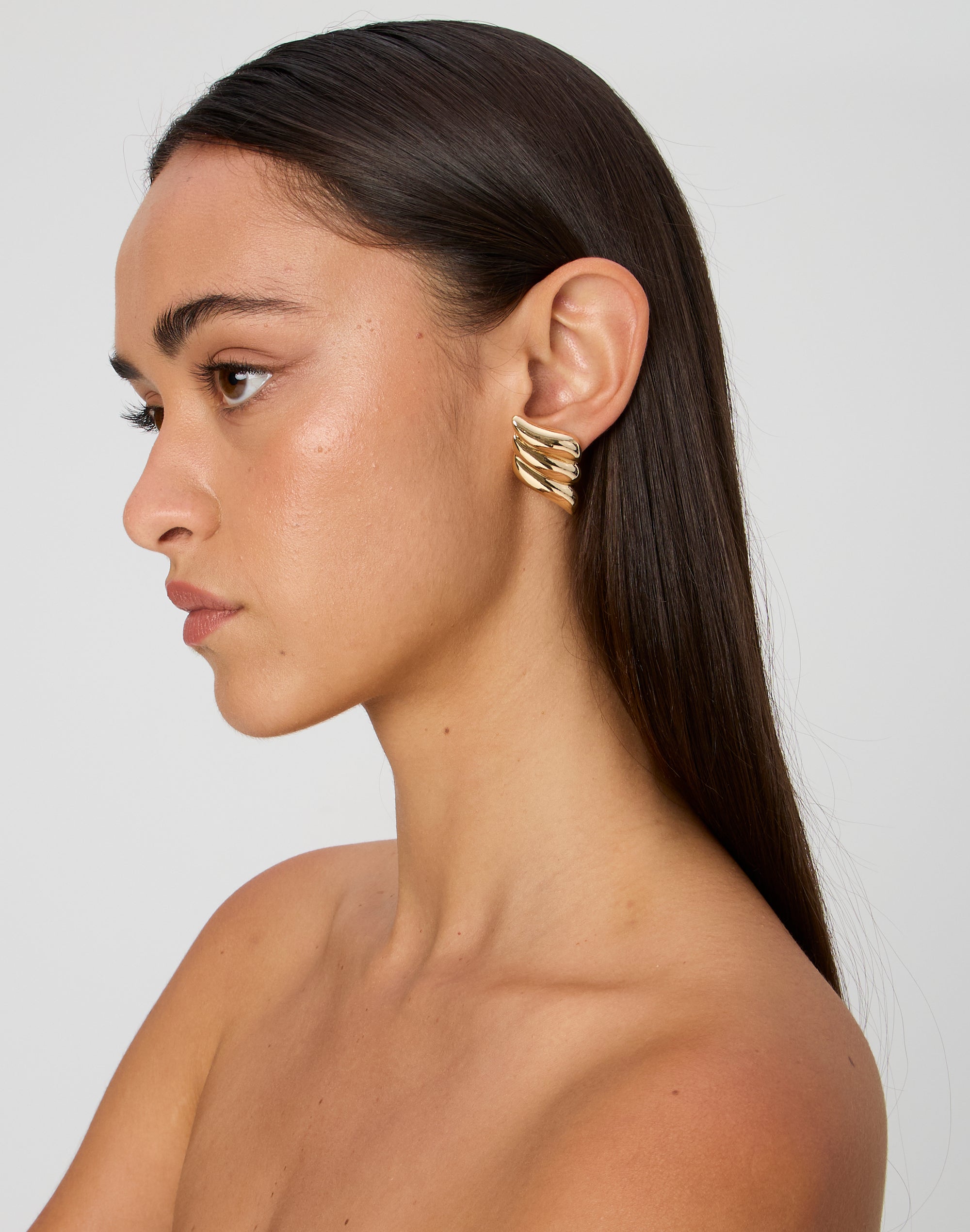 Large gold on sale statement earrings